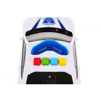 Radiowóz policyjny 2w1 dla dzieci 3+ Schowek na resorówki + 3 Autka + Dźwięki Światła